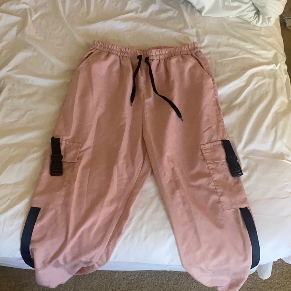 Womens Jogger Pants Pink size L